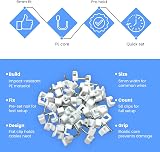 TR Cable 50x White Plastic Flat Wire Cable Clips 6mm TV Phone Internet Lead view 3