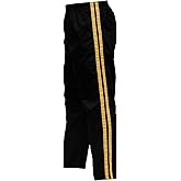 ULTIMATE FIGHT GEAR UFG Martial Arts Striped Karate Pants Cotton & Polyester Blended - Kids Adults Unisex (Gold, 000)