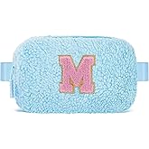 Uygafly Belt Bag with Initials,Fanny Packs Crossbody Bags for Women Girls Kids,Birthday Graduation Gifts for 5 6 7 8 9 10 11 12 13 14 15 16 Year Old Girl,Trendy Cute Purse Stuff - M,Blue