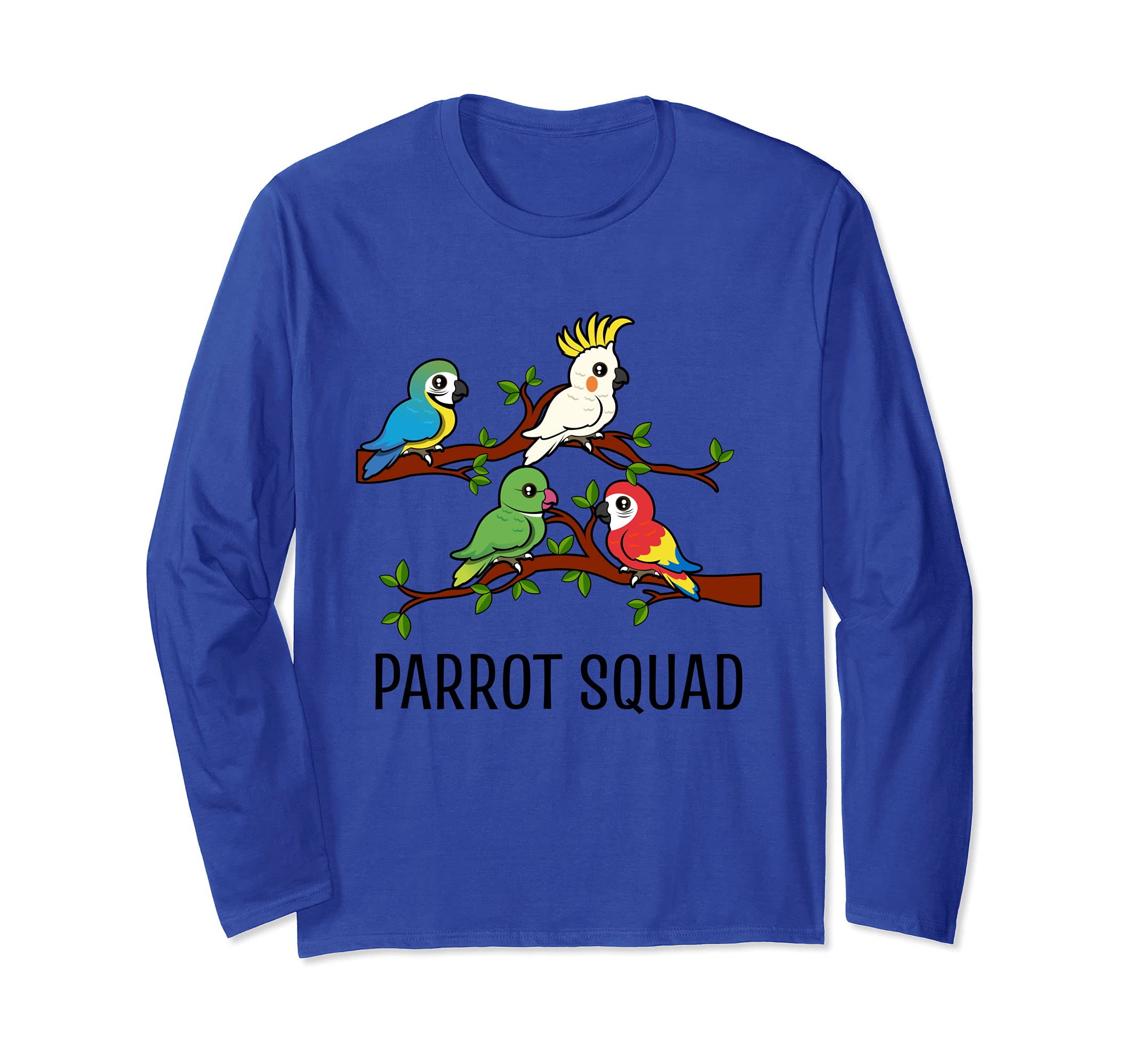 Cute Parrot Squad on a Tree Long Sleeve T-Shirt