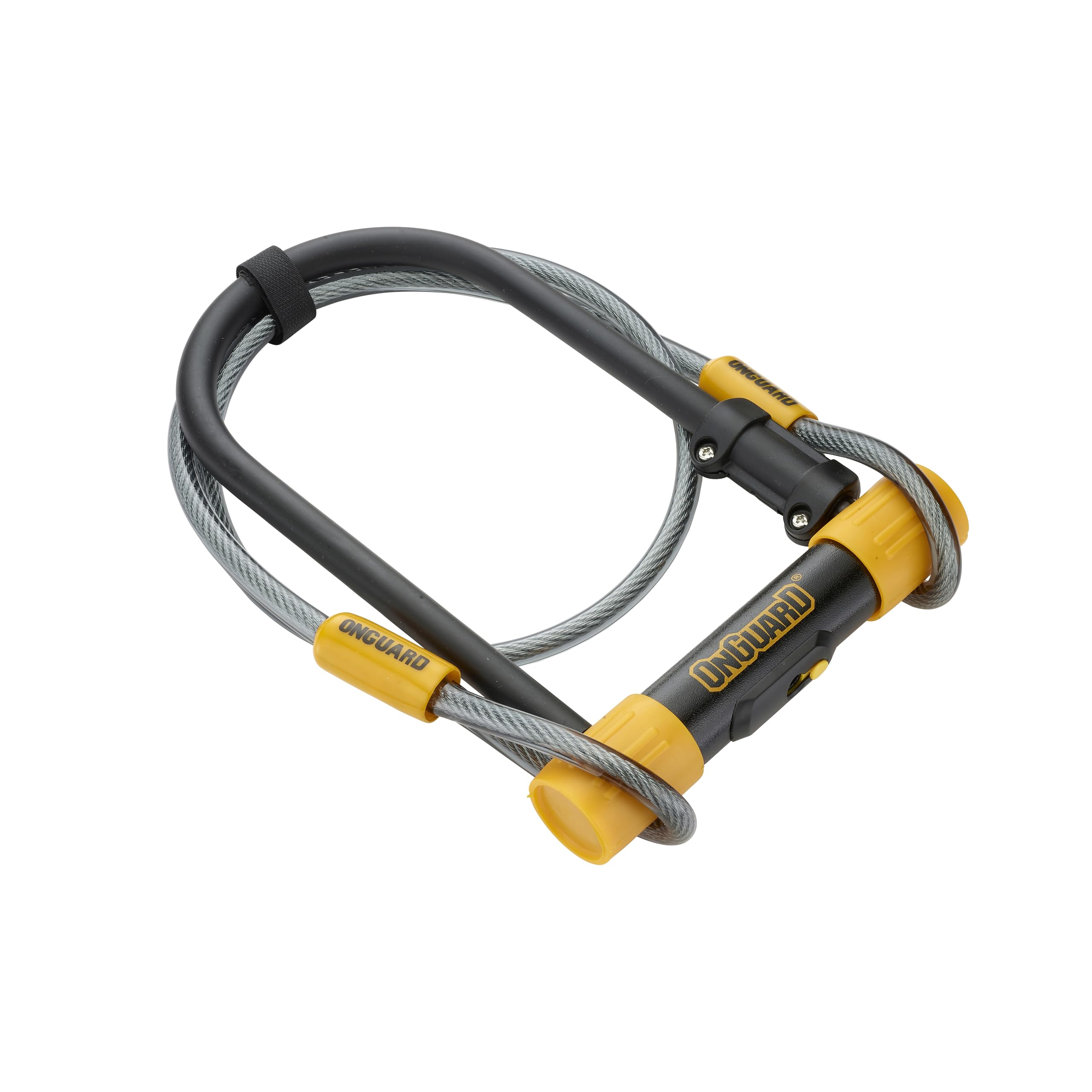 Onguard Bulldog 8012 STD D-Lock 230mm, 13mm Diameter Shackle, Includes 120cmx10mm Looped Cable, Silver Sold Secure Rated
