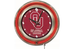 Holland Bar Stool Co. NCAA Unisex-Adult Double Neon Ring, 15" Dia. Logo Clock