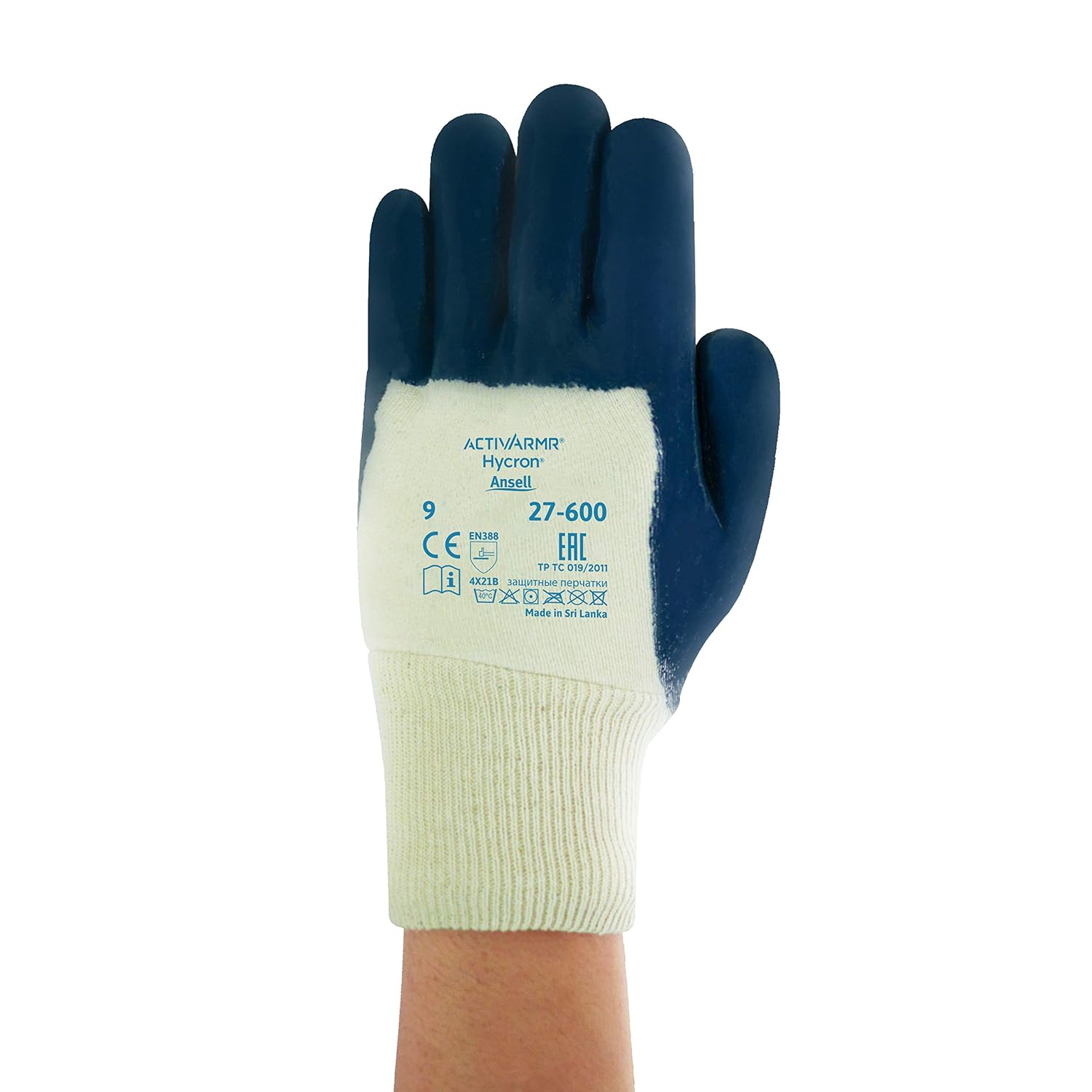 Ansell ActivArmr 27-600 Heavy Duty Work Gloves, Cut Resistant Nitrile Coating, Waterproof, Silicone Free, Industrial PPE - Image 3