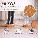 MUYOS 32 Pcs Small Chair Leg Protectors Silicone Felt Pads 14-20mm X-small view 3