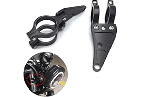 HTTMT HTT Motorcycle Black 39mm Turn Signal Clamps Headlight Mount Bracket Fork Ear Chopper Cafe Racer Black for Universal CBR Kawasaki Suzuki HD
