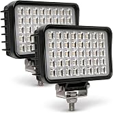 EXZEIT 6 Inch Led Work Light for Truck Tractor, 80W 12V Flood Light | 24V Equipment Work Lights Off Road Light for Tractors Trucks Trailers Skid Steer SUV ATV, 12/24V