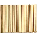 24 Pieces Brass Rods Round Solid Brass Stock Pin Assorted Diameter 1.5-8 mm for 100 mm Length Brass Rod for Drift Punches Var