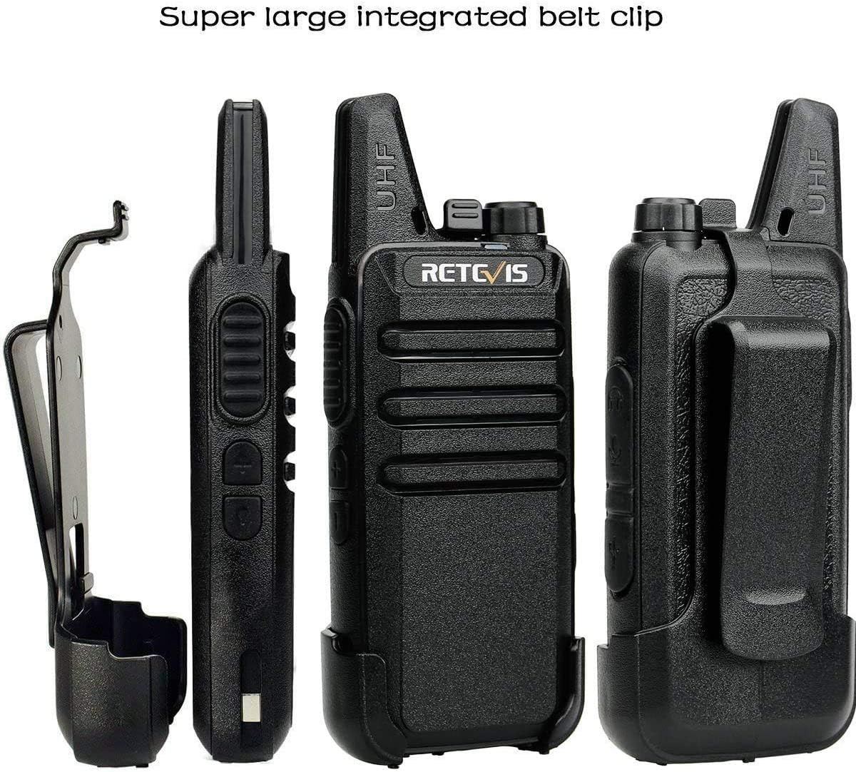Retevis RT22 2 Way Radios Walkie Talkies,Rechargeable Long Range Two Way Radio,16 CH VOX Small Emergency 2 Pin Earpiece Headset,for School Retail Church Restaurant(10 Pack)