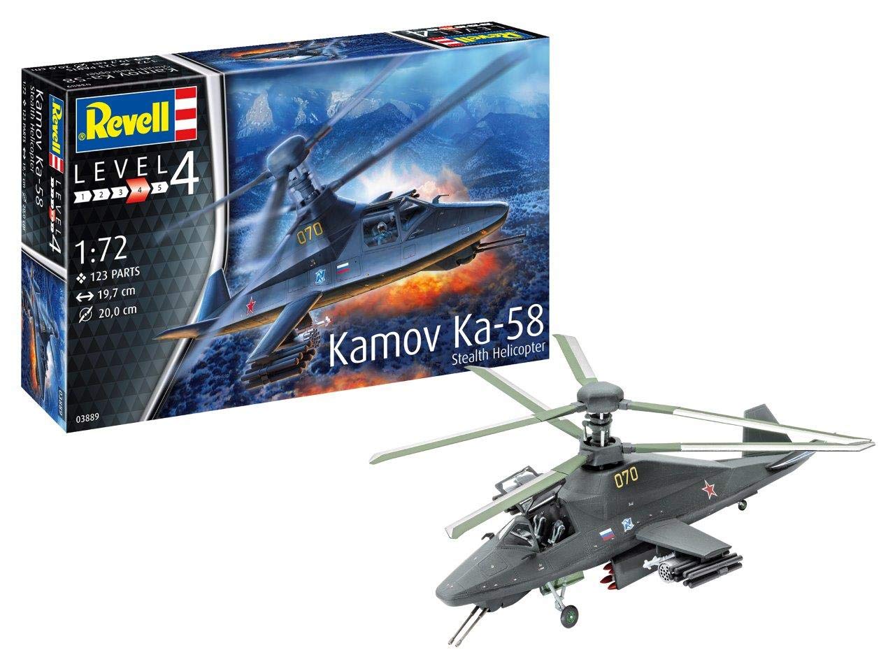 Revell 03889 1:72 Kamov Ka-58 Stealth Plastic Model Kit, Various, 1/72
