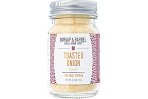 Burlap & Barrel Toasted Onion Powder – Rich, Savory-Sweet Flavor – Flavorful Onion Seasoning for Cooking – As Seen On Shark Tank - Kitchen Gift for Cooks - 2.9oz Glass Jar