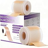 Silicone Scar Sheets 2 Rolls, Silicone Scar Tape (1.6” x 120” Roll-3M) Pro-Grade Silicone Scar Removal Strips, Reusable, Scar Tape for Wrinkles, Tummy Tuck, C-Section, Keloid, Burn, Acne Scars