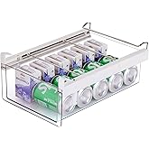 vacane Deeper Refrigerator Drawers, Adjustable Refrigerator Shelf 14-19.5 Inches Large Fridge Drawer Organizer Pull Out, Deli Meat Container for Produce, Cheese, Bacon-XL