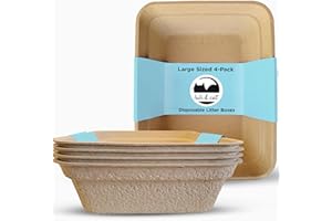 Luli & Cat Disposable Litter Boxes for Cats | Large Sized 4-Pack | Durable and Water Resistant