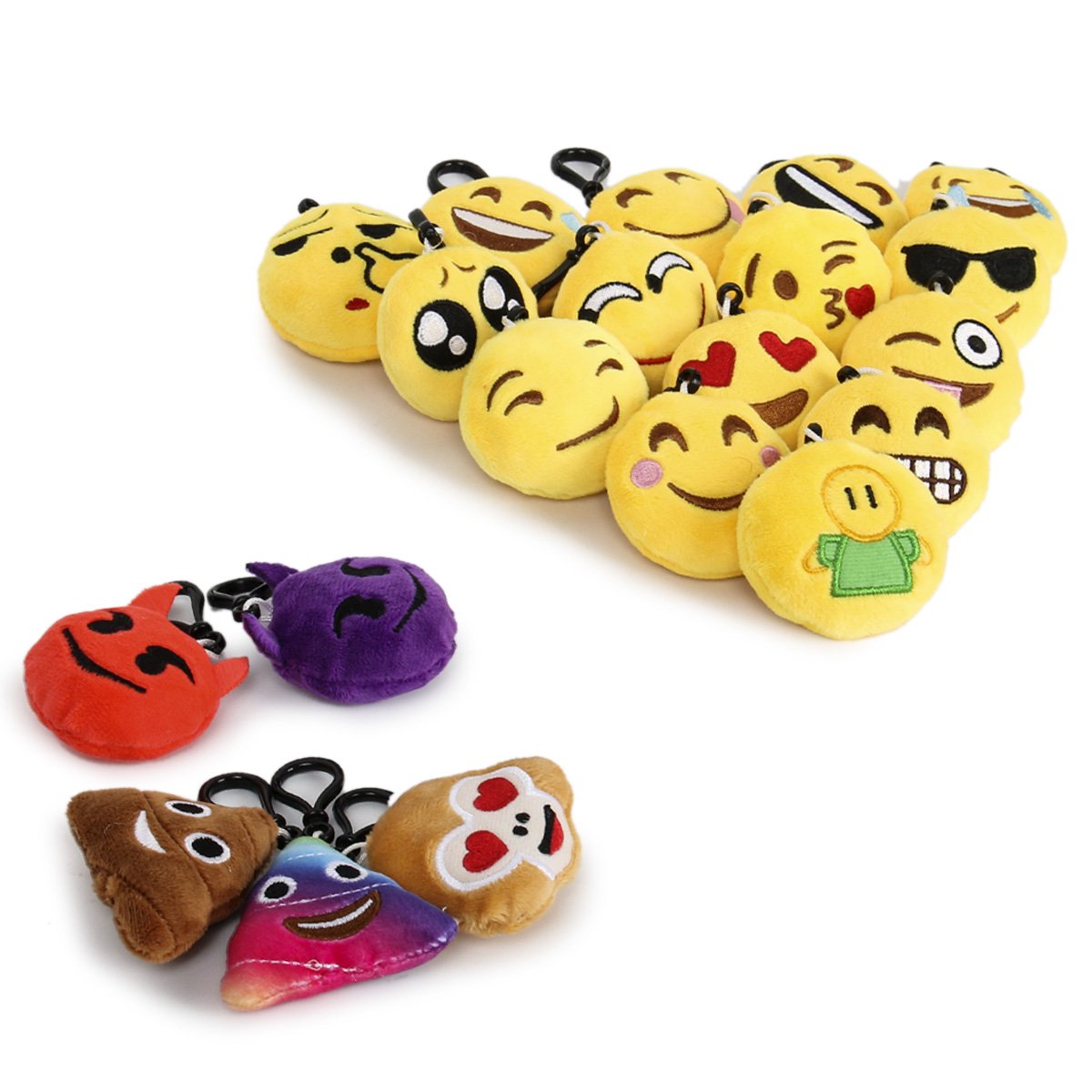 Cusfull Mini Emoji Keychain Lovely Emoji Plush Pillows Emoticon Key