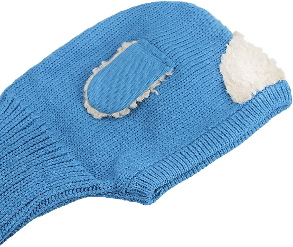Toddlers Hat Scarf Set in One Infant Boy Girl Animal Coif Hood Cap Winter Warm Knitted Cartoon Pattern Neck Collar Head Wraps Cute Long Ears Kids Outdoor Thick Crochet Cotton Snood Shawl Xmas Gift Kit - Image 5