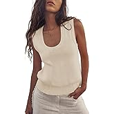 Saodimallsu Women's Ribbed Knit Sweater Vest