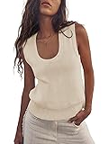 Saodimallsu Womens Summer Sweater Vest Sleeveless