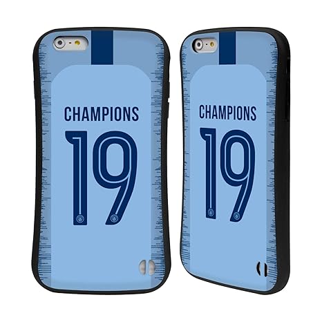 Head Case Designs Offizielle Manchester City Man City FC Home Kit 2019 Champions Hybrid Hülle für iPhone 6 Plus/iPhone 6s Plu