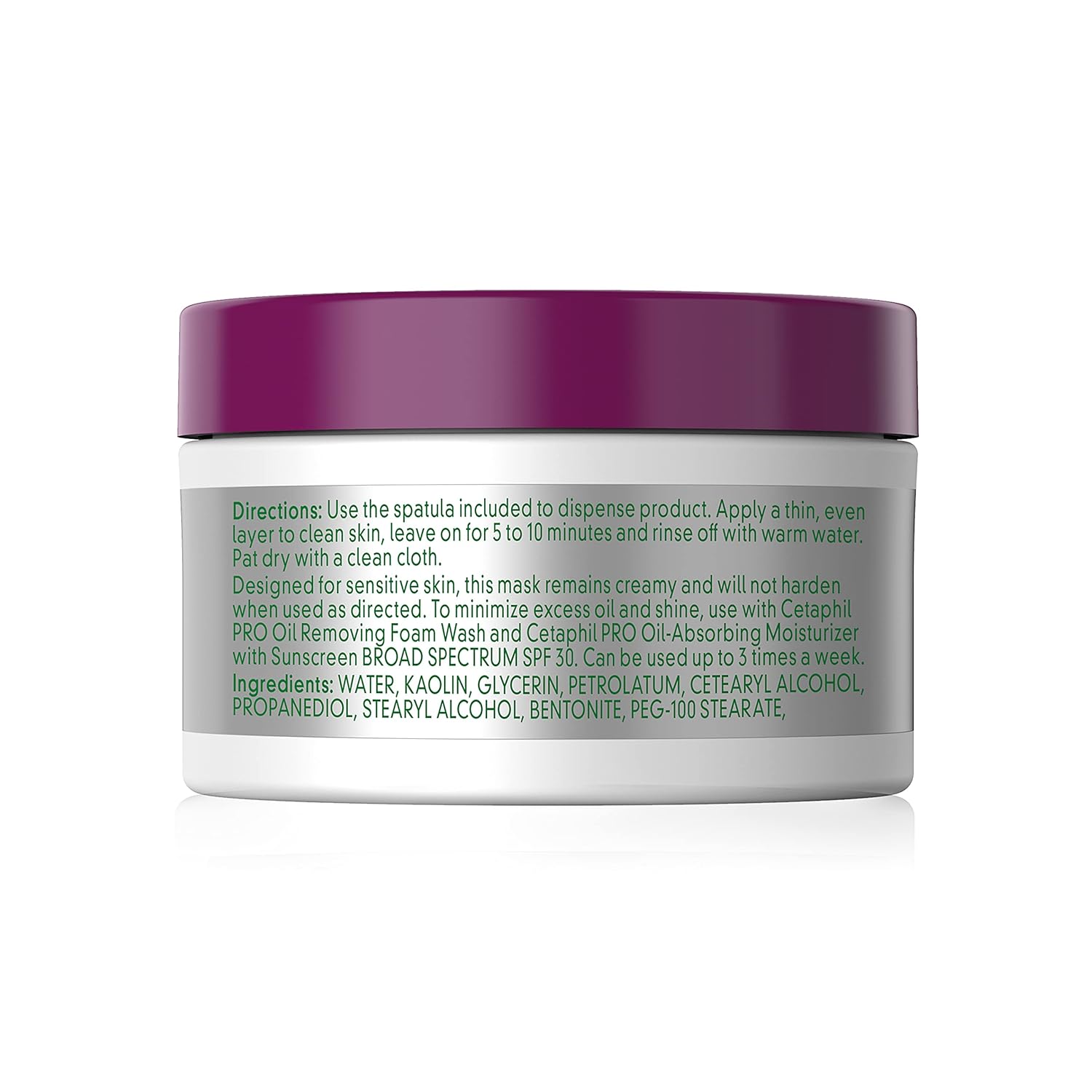 Clay Mask by Cetaphil Pro, Dermacontrol Purifying Clay Face Mask with Bentonite Clay for Blackheads and Pores, Designed for Oily, Sensitive Skin, 3 oz: Beauty
