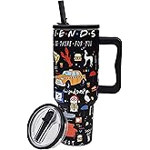 wonshia 40oz TV Tumbler with Lid and Straw Stainless Steel Coffee Cup Funny TV Show Gifts,Vaccum Insulated Double Wall Coffee Mug for Brithday Anniversary Christmas Gifts