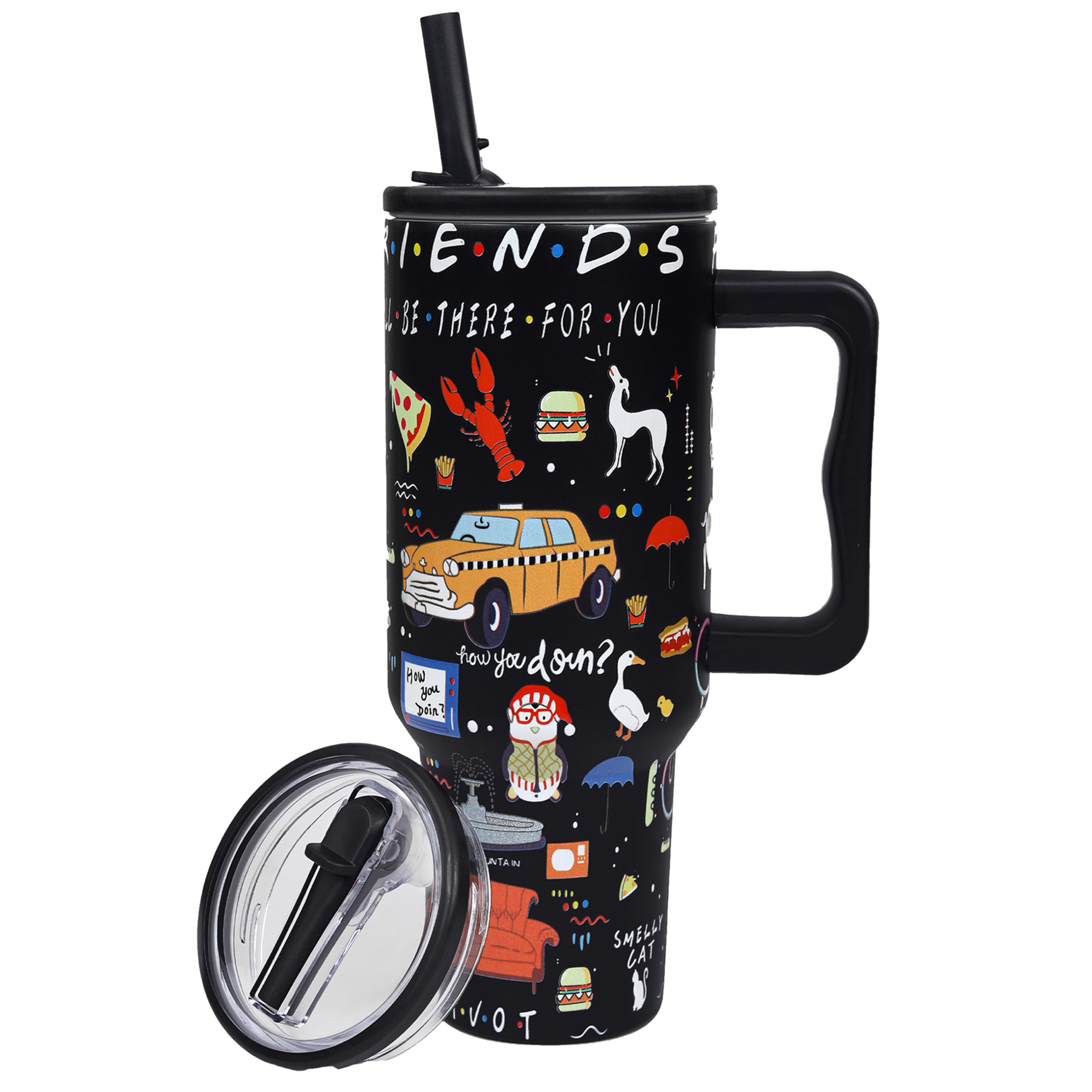 Photo 1 of wonshia 40oz TV Tumbler with Lid and Straw Stainless Steel Coffee Cup Funny TV Show Gifts,Vaccum Insulated Double Wall Coffee Mug for Brithday Anniversary Christmas Gifts
