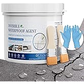 Xmntdo Invisible Waterproof Agent Transparent Repairing Leak Waterproof Adhesive for Roofs, Walls, Bathroom, Shower, Window Sills, Indoor &amp; Outdoor Water Proof Coating 35 Oz