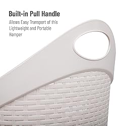 Mind Reader 60L Rolling Laundry Hamper, Clothes