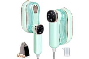 Portable Steamer for Clothes-180ml Handheld Travel Steamer for Clothes,Garment Steamer with LCD,1200W & 3+2 Level Steam Iron,