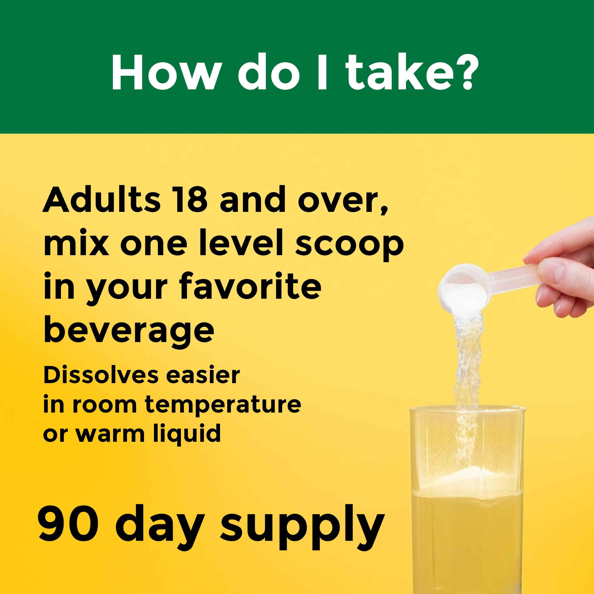 Nature Made Micronized Creatine Monohydrate Powder 5 g per Serving, Unflavored Drink Mix Powder, Muscle Support, 450 g, 90 Day Supply