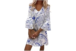 FQZWONG Resort Wear for Women Summer Casual Flowy Hawaiian Dresses Elegant Party Boho Sundresses Sexy Beach Vacation Outfits