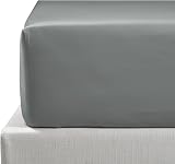 NTBAY 500 Thread Count Egyptian Cotton Fitted Sheet 135x190 Deep Pocket 30cm