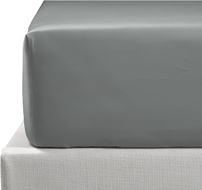 NTBAY 500 Thread Count Egyptian Cotton Fitted Sheet 135x190 Deep Pocket 30cm