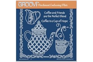 Clarity Stamps Linda Williams' Coffee & Friends Assiette carrée Groovi Format A5