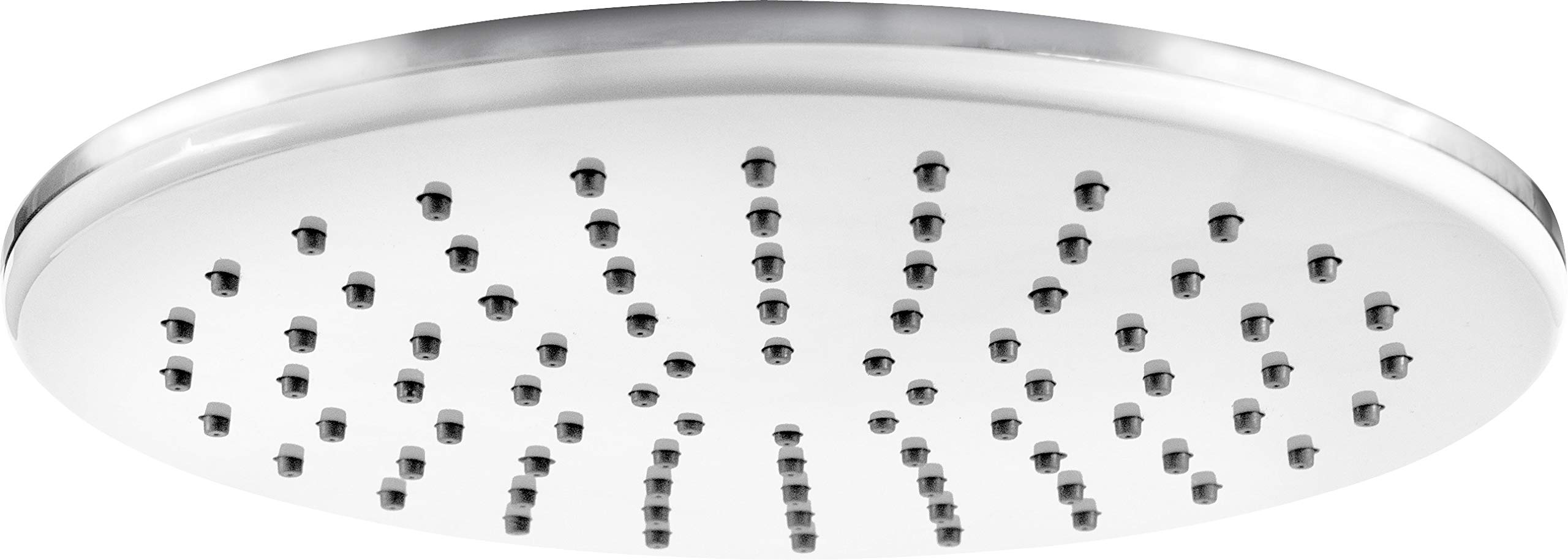 Cornat Classic Shower Head 225 mm Head Diameter 1 Jet Type with Ball Joint and Anti-Limescale Nozzles Chrome-Plated Shower Head Rain Shower/Built-in Shower Head, TECBW3402