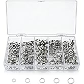 Milepetus Fishing Split Rings Kit: 250pcs Heavy Duty Steel Fishing Lure Making Ring Fishing Hook Connector Tackle