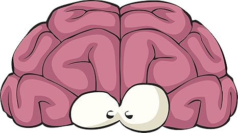 Amazon.com: Cute Silly Pen Sketch cerebro con los ojos Emoji de ...