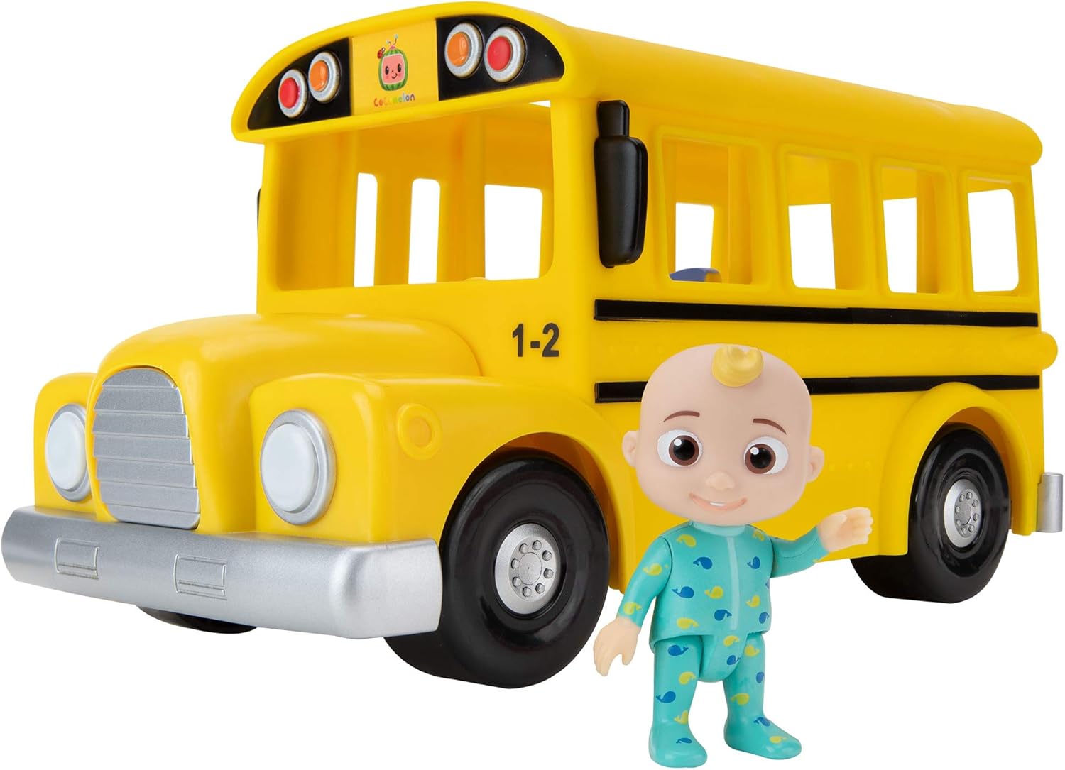 Cocomelon Musical Yellow School Bus, Plays ‘Wheels on The Bus,’ Featuring Removable JJ Figure – Character Toys for Babies, Toddlers, and Kids: Toys & Games