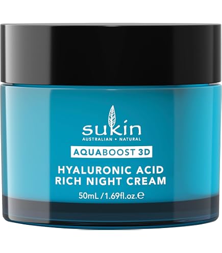 Amazon.com: Sukin AquaBoost 3D, Hyaluronic Acid Rich Night Cream