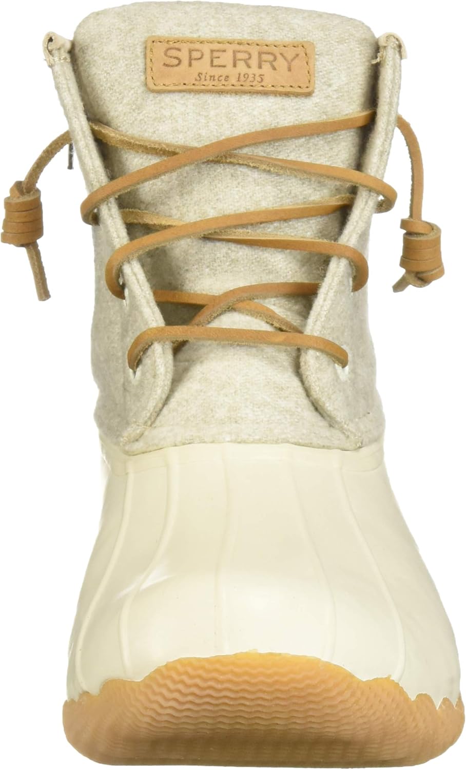 saltwater emboss wool duck rain boots