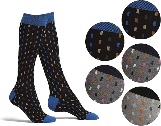 6 Paia Di Calze Da Ciclismo Pompea - Cotone, Unisex, Bianco/Blu/Nero/Grigio - Foto 3