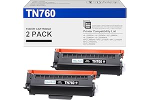 TN760 Toner Cartrigde High Yeild (with Chip) for Brother TN760 TN-760 TN730 TN-730 Compatible for Brother MFC-L2710DW L2730DW