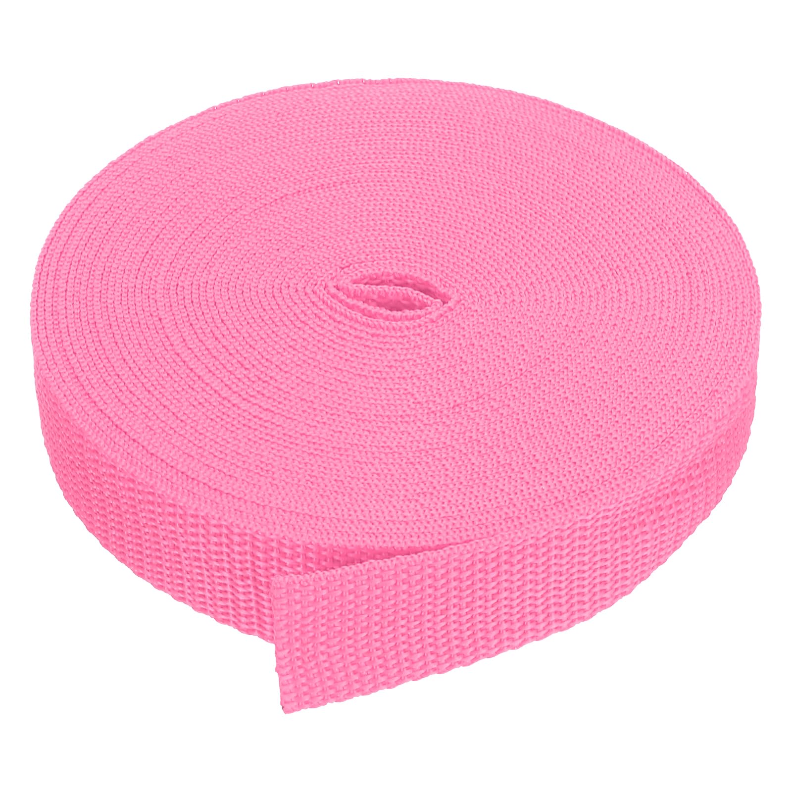 PATIKIL 9 Meters Webbing, 25mm Polypropylene Webbing Strap Heavy Webbing Roll Chair Straps for Indoor Outdoor Climbing DIY Crafting, Pink