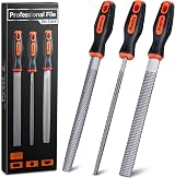 Preciva 3-in-1 Wood Rasp File Set 200mm Flat Half-Round Round High Carbon Steel view 1
