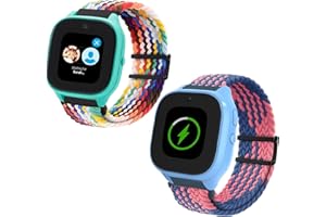 BRONGER Fit Length for Girls Boys 2,3,5 Pack Watch Bands Compatible with AT&T amiGO Jr Watch/Gizmo Watch 3 2 1/Gabb Watch 3 2 1: Hook&Loop Easy to Use, Soft Breathable Smartwatch Bands