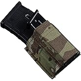 UniPro MG-F-07-CP 9MM & 5.56 Stack Mag Pouch – Tactical Nylon Magazine Holder, MOLLE Compatible, Compact & Durable (3.54" x 2.56" x 4.13")