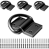 Alltie 4PCS D Rings Heavy Duty Trailer Tie Down Anchor, Ultra Durable 6500LB Breaking Strength D Ring Tie Down for Truck Bed, Trailer, with Screws