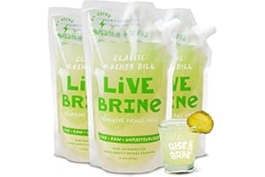 Olive My Pickle Probiotic Pickle Juice 58.5 oz | 3pk Olive Juice Live Brine Kosher Dill Pickle Juice Shots with Natural Probiotics & Digestive Enzymes for Gut Health - 39 Pickle Shots for Cramps