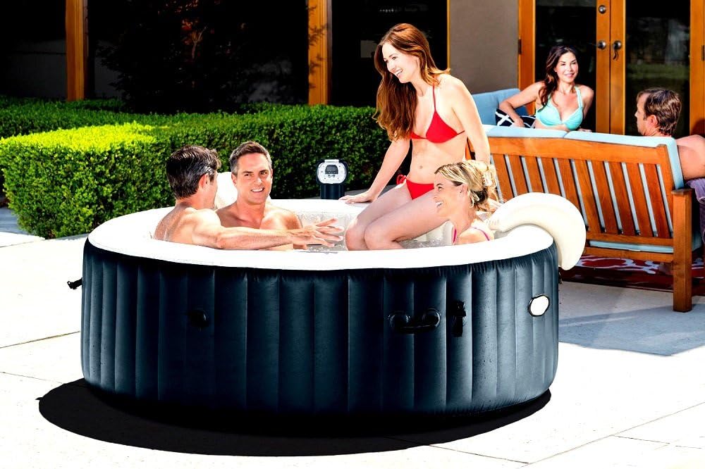 Skroutz Inflatable Spas And Hot Tubs 6 Person Portable Heated Bubble Cobalt Blue Color