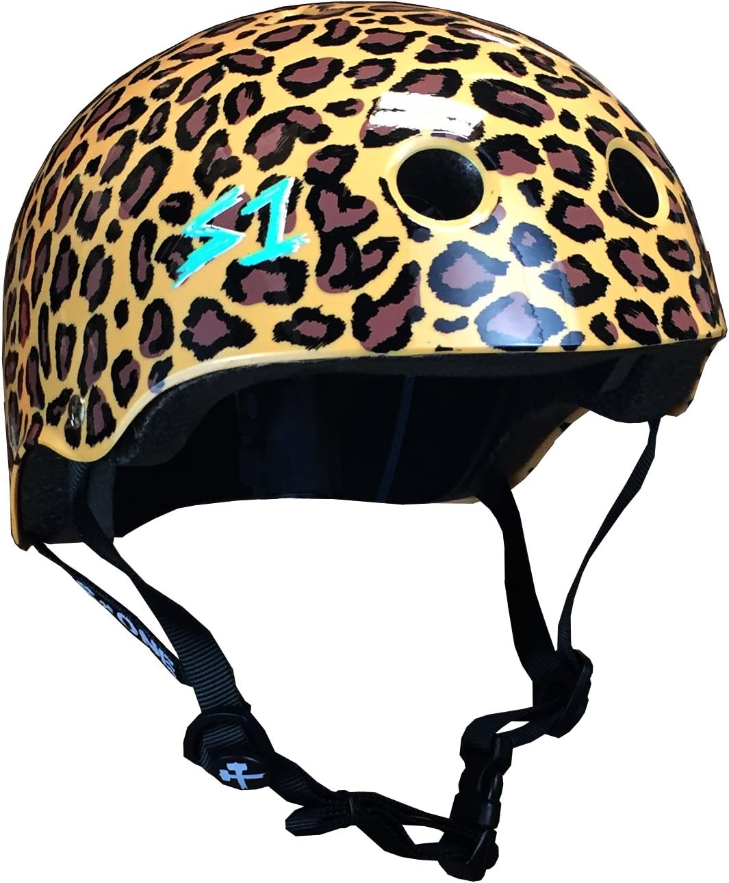 leopard print bike helmet