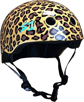 leopard print bike helmet